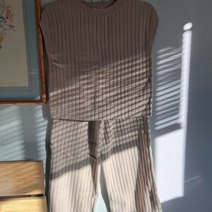 Sincerely Jules Ribbed Knit Set in Taupe